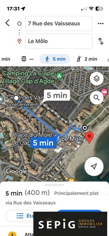Appartement T1 LE CAP D'AGDE (34300) SEPIG GROUPE IMMOBILIER